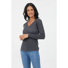 Load image into Gallery viewer, Suzy D Marcel Linen Jersey V Neck Top
