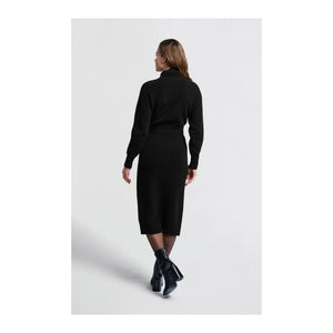 Yaya 600158-411 Knitted Midi Turtleneck Dress