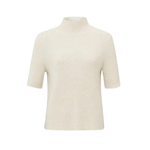 Yaya 000422-411 Ribbed Short Sleeve Sweater