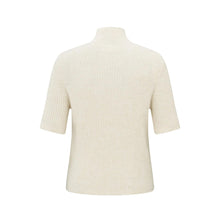 Load image into Gallery viewer, Yaya 000422-411 Ribbed Short Sleeve Sweater
