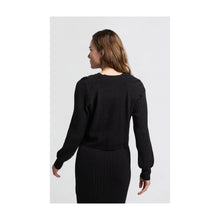 Load image into Gallery viewer, YAYA 000413-411 Round Neck Ribbed Sleeve Sweater
