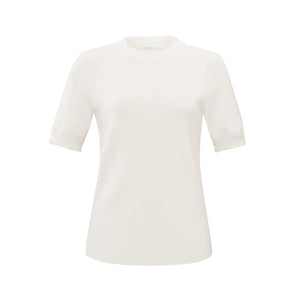 Yaya 000423-411 Ribbed Short Sleeve Top