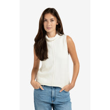 Load image into Gallery viewer, YAYA 01-000492-509 Sleeveless Sweater with High Neck and Cable Detail
