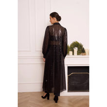 Load image into Gallery viewer, On Trend Sequin Maxi Shirt Dress
