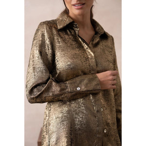 On Trend Lea Metallic Shirt