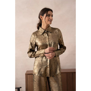 On Trend Lea Metallic Shirt