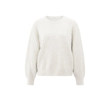 Load image into Gallery viewer, YAYA 01-000410-509 Knit Sweater with Ribbed Sleeves
