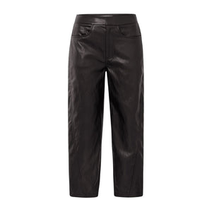 YAYA 01-309221-509 Faux Leather Trousers with Seam Details