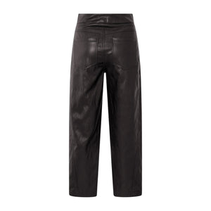 YAYA 01-309221-509 Faux Leather Trousers with Seam Details