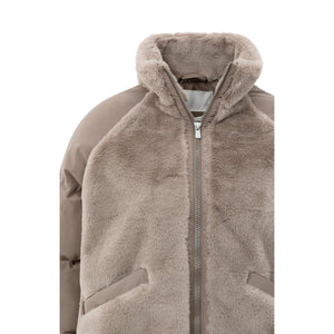 YAYA 02-001062-59 Short Teddy Jacket with Padded Sleeves