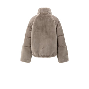 YAYA 02-001062-59 Short Teddy Jacket with Padded Sleeves
