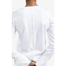 Load image into Gallery viewer, YAYA 01-709321-509 Jersey Top with Woven Cuffs and Slit Detail
