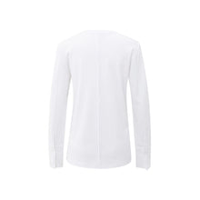 Load image into Gallery viewer, YAYA 01-709321-509 Jersey Top with Woven Cuffs and Slit Detail
