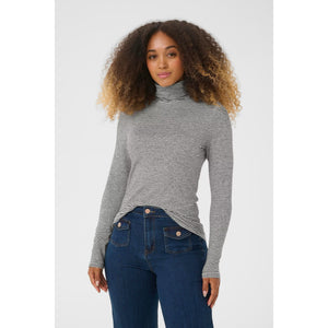 Cream Amma Long Sleeve Turtle Neck T Shirt