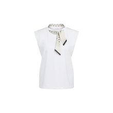 Load image into Gallery viewer, YAYA 01-709396-607 Double Layer Sleeveless Top with Scarf Detail
