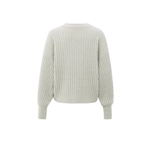 Load image into Gallery viewer, YAYA 01-000538-510 Ribbed Sweater with Round Neck and Long Sleeves
