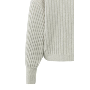 YAYA 01-000538-510 Ribbed Sweater with Round Neck and Long Sleeves