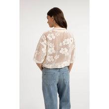 Load image into Gallery viewer, YAYA 01-201234-607 Crochet Jacket with Floral Pattern and Short Sleeves
