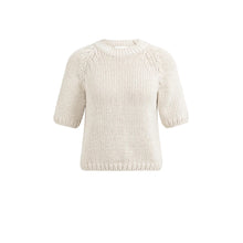 Load image into Gallery viewer, YAYA 01-000551-602 Chunky Knit Sweater with Short Sleeves and Round Neck
