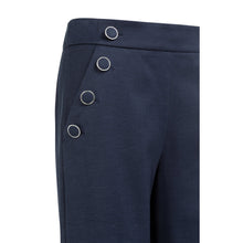 Load image into Gallery viewer, YAYA 01-301245-603 High Waist Trousers with Decorative Buttons and Wide Legs
