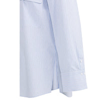 Load image into Gallery viewer, YAYA 01-201205-603 Striped Boyfriend Blouse with Adjustable Cuffs
