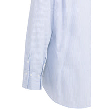 Load image into Gallery viewer, YAYA 01-201205-603 Striped Boyfriend Blouse with Adjustable Cuffs
