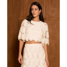 Load image into Gallery viewer, On Trend Crochet/ Lace Top
