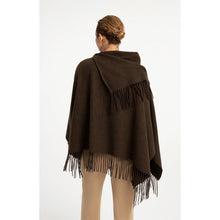 Load image into Gallery viewer, YAYA 03-521005-609 Poncho With High Neck &amp; Fringe
