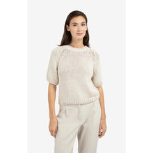 Load image into Gallery viewer, YAYA 01-000551-602 Chunky Knit Sweater with Short Sleeves and Round Neck
