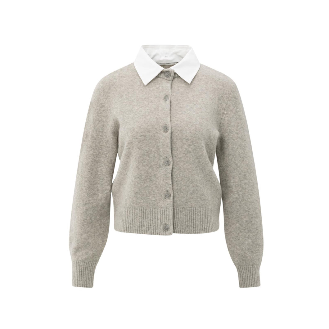 YAYA 010117-509 Cardigan With Detachable Collar