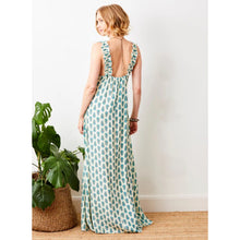 Load image into Gallery viewer, Suzy D Geranium Crepe Print Maxi Dress
