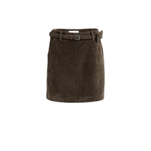 Load image into Gallery viewer, YAYA 01-409100-610 Suedine Mini Skirt with Belt Detail
