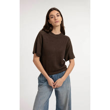 Load image into Gallery viewer, YAYA 01-000605-607 Knitted Top with Short Sleeves and Ribbed Neckline
