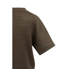 Load image into Gallery viewer, YAYA 01-000605-607 Knitted Top with Short Sleeves and Ribbed Neckline
