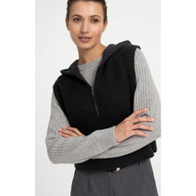 Load image into Gallery viewer, YAYA 01-000642-609 Sleeveless Knitted Top with Jersey Hood
