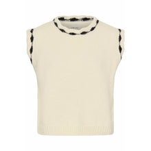 Load image into Gallery viewer, Cream Rosy Knit slipover
