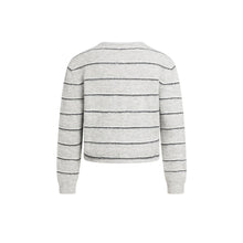 Load image into Gallery viewer, YAYA 01-010168-609 Striped Knitted Cardigan with Tie Detail
