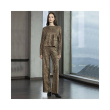 Load image into Gallery viewer, AGGEL Wool Lurex Blend Jacquard Pants
