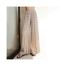 Load image into Gallery viewer, Aggel Satin Printed Flare Trouser
