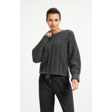 Load image into Gallery viewer, YAYA 01-000631-609 Sweater with Batwing Sleeves and Drawcord Hem
