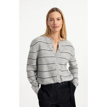 Load image into Gallery viewer, YAYA 01-010168-609 Striped Knitted Cardigan with Tie Detail
