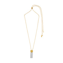 Load image into Gallery viewer, Dansk Theia IN:STORE Adjustable 2 Tone Rectangle Necklace
