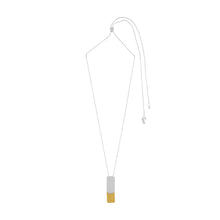 Load image into Gallery viewer, Dansk Theia IN:STORE Adjustable 2 Tone Rectangle Necklace
