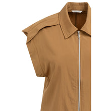 Load image into Gallery viewer, YAYA 01-201236-607 Blouse Jacket with Zipper and Cap Sleeves
