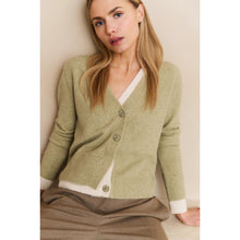 Load image into Gallery viewer, YAYA 010118-509 Cardigan With Contrast V Neck
