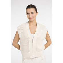 Load image into Gallery viewer, YAYA 01-010154-604 Sleeveless Mesh Knit Cardigan
