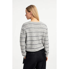 Load image into Gallery viewer, YAYA 01-010168-609 Striped Knitted Cardigan with Tie Detail
