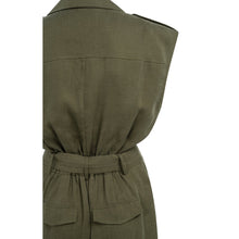 Load image into Gallery viewer, YAYA 01-341026-604 Linen blend Jumpsuit with Belted Waist
