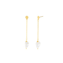 Load image into Gallery viewer, Dansk Audrey Chain Pearl Earring
