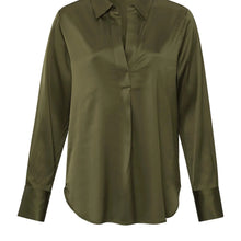 Load image into Gallery viewer, YAYA 701033-309 Satin Pull Top With V-Neck
